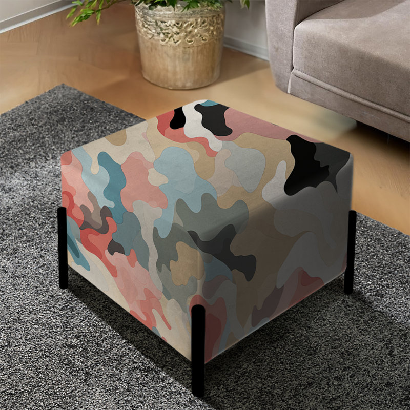 Repose-pieds carré Soft Camouflage
