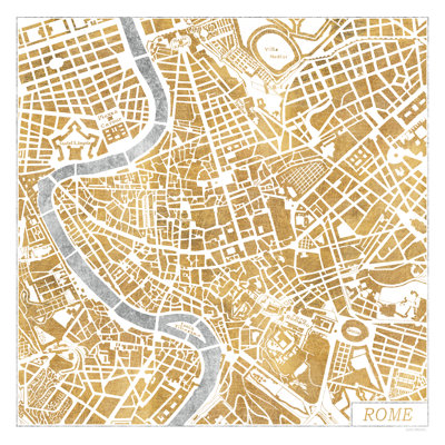 Carte de Rome dorée