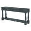 Console de 63 po de long avec tiroirs et tablette pour hall d'entrée, couloir, salon, table en bois d'acacia, bleu marine-614343376-614343380-614343382