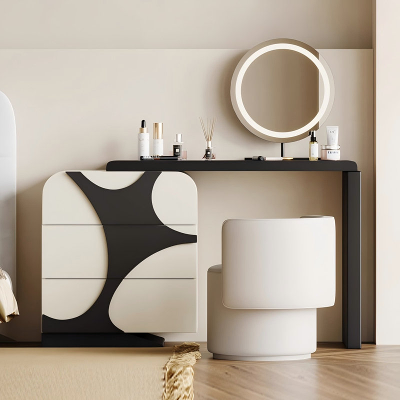 Modern cream-style dressing table with storage