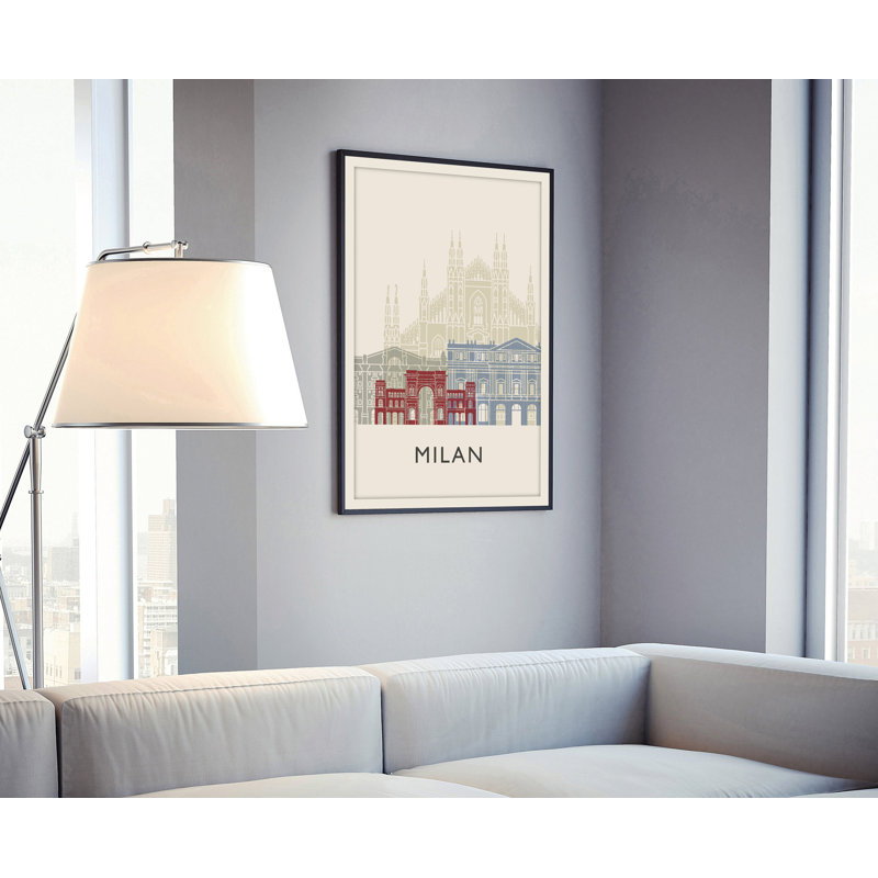 Milan - peinture sans cadre, H 18 po x l 12 po x P 0,35 po