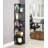 Walnut Black Corner Bookshelf