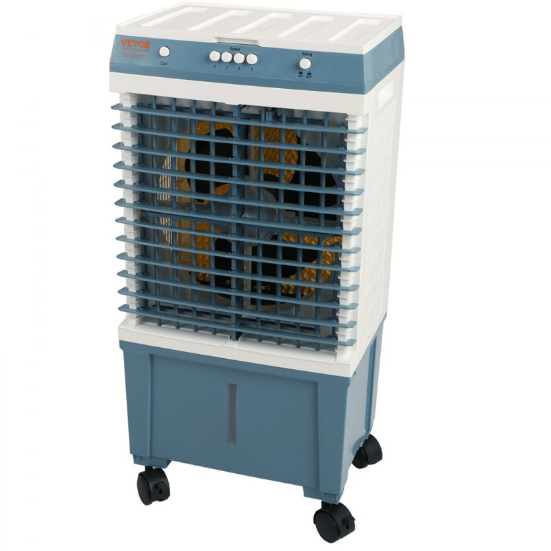 Evaporative Cooler, 1400 CFM Air Cooler, 84° Oscillating Swamp Cooler