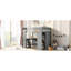 Lit mezzanine moderne avec placards, bureau 2 tiroirs et armoire en gris-1098767080-1098767083