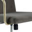 Chaise de bureau de bureau moderne Elle Decor Giselle avec accoudoirs et base dorés-36124655
