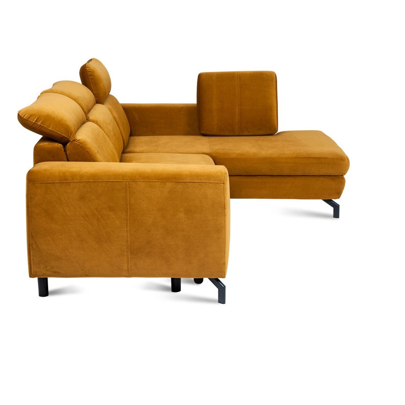 Dylon 5 Seater Sofa Bed, Orange, Right Hand Facing