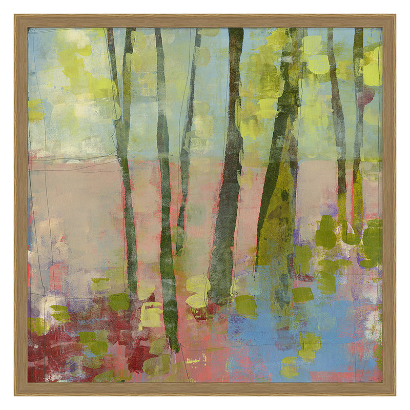 «Forest Meadow 1» par Maeve Harris - reproduction de photo sur toile, H 36 po x l 36 po x P 2,38 po, Cadre en chêne