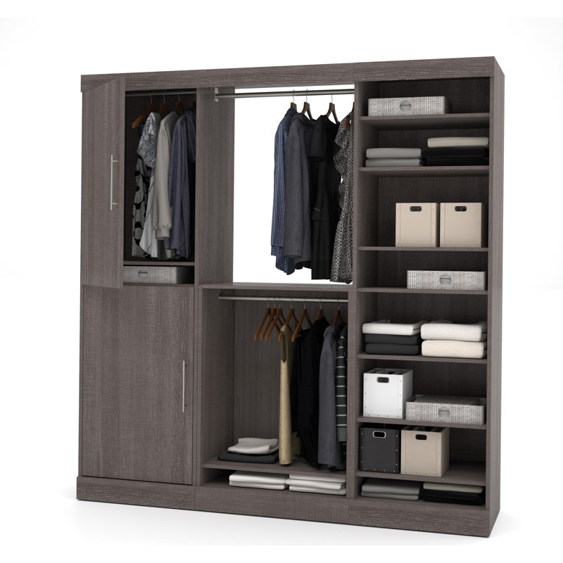 Tour pour garde-robe l 80 po Caritas, Gris écorce
