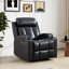 Fauteuil inclinable manuel moderne en similicuir de 31,5 po de largeur avec deux porte-gobelets et un dossier rembourré-475905702