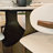 Modern Round Dining Table, Sintered Stone Tabletop With Lazy Susan, Carbon Steel Base Pre-Assembly-118556705-118556707