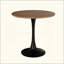 Table ronde avec base en tulipe élégante, plateau en panneau de fibres à densité moyenne moderne, coffre-fort et élégant