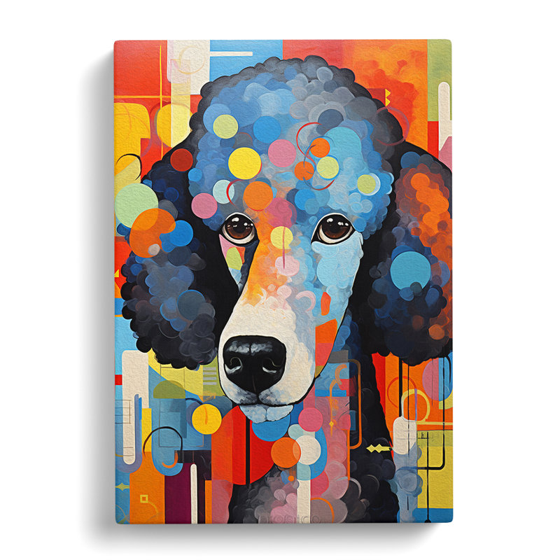 Poodle Constructivism No.2 - Wrapped Canvas, 60cm H x 40cm W x 3cm D