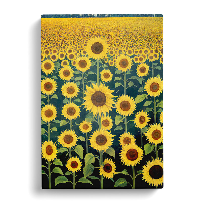 Dupras Sunflower Field Vol.1 - Wrapped Canvas, 50cm H x 35cm W x 3cm D