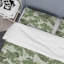 Ensemble de housse de couette en microfibre crème / vert 2 pièces
