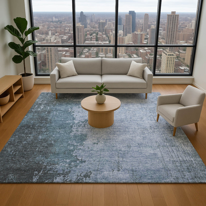 Premium Machine Washable Mayfield AMF1912 Abstract Rug, Rectangle 10' x 14'