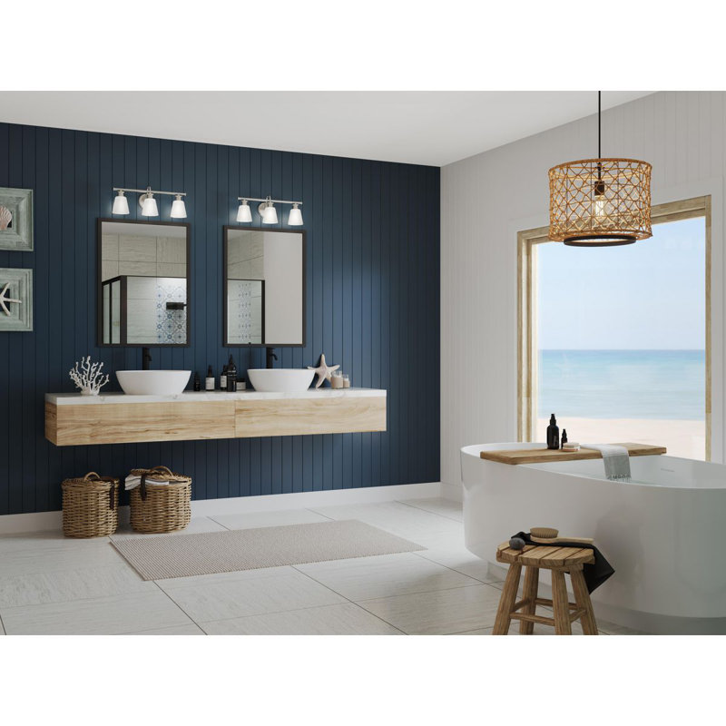 Éclairage pour meuble-lavabo à intensité variable Hollymead, Chrome poli