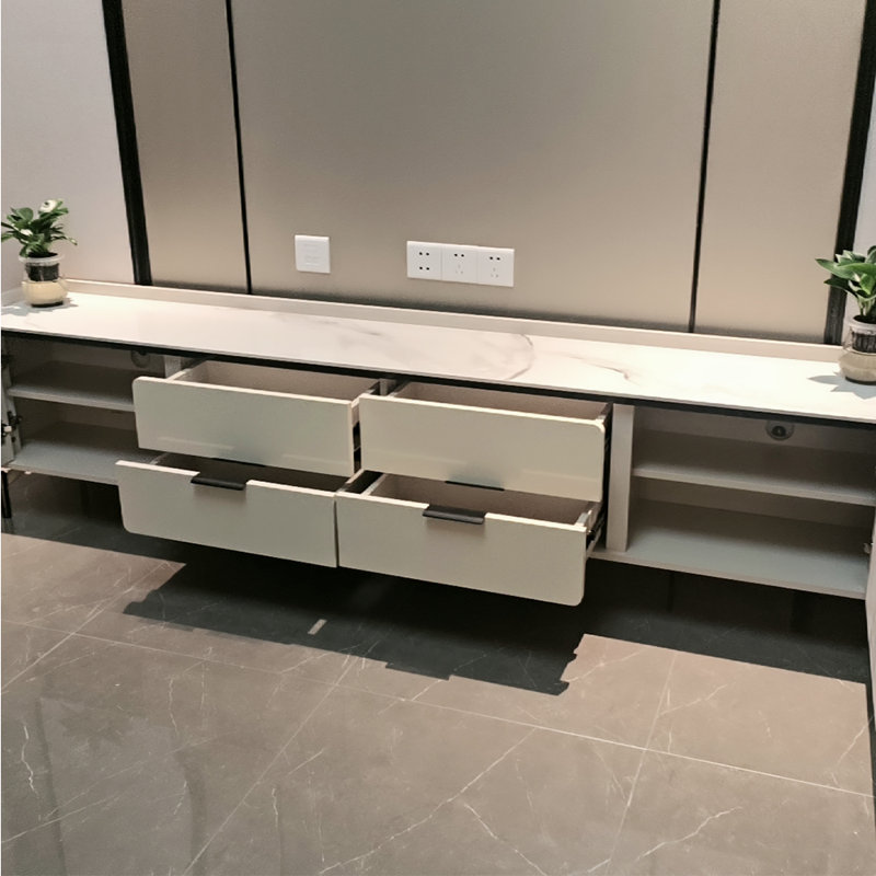 Modern light luxury style home TV cabinet, Black