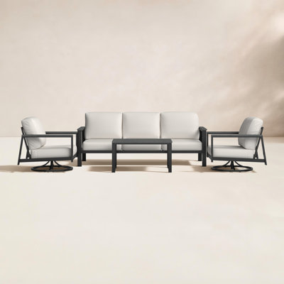 Townsend 4 Piece Sofa Seating Group with Sunbrella® Cushions
