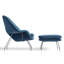 Chaise Valencia Marzena avec repose-pieds, couleur bleue