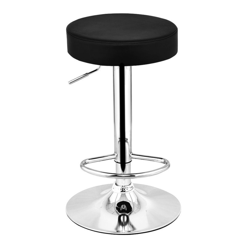 Tabouret pivotant à hauteur réglable, Noir, 1