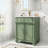 28‘’ Mid-Century Green Bathroom Vanity Cabinet With Sink Top, Metal Handles & Solid Wood Frame-755733894