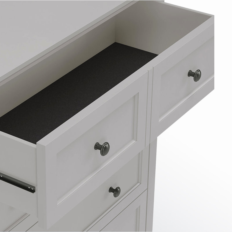 Commode 5 tiroirs Renee, Gris