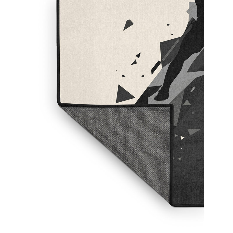 Tapis noir moelleux et moelleux Eita, 2x5