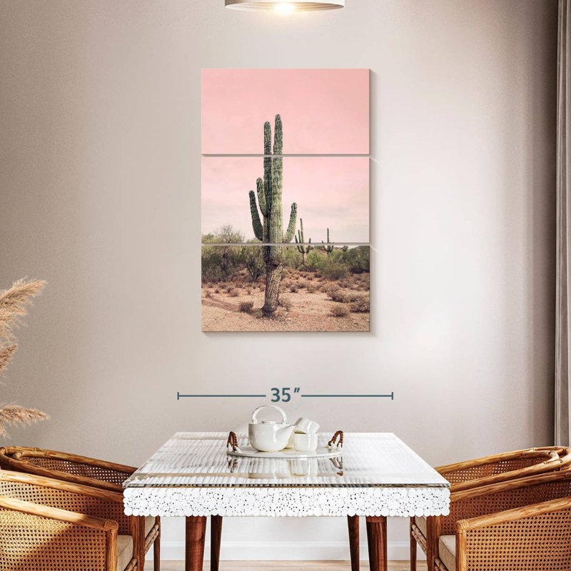 Harnek désert cactus rosé, H 32 po x l 20 po