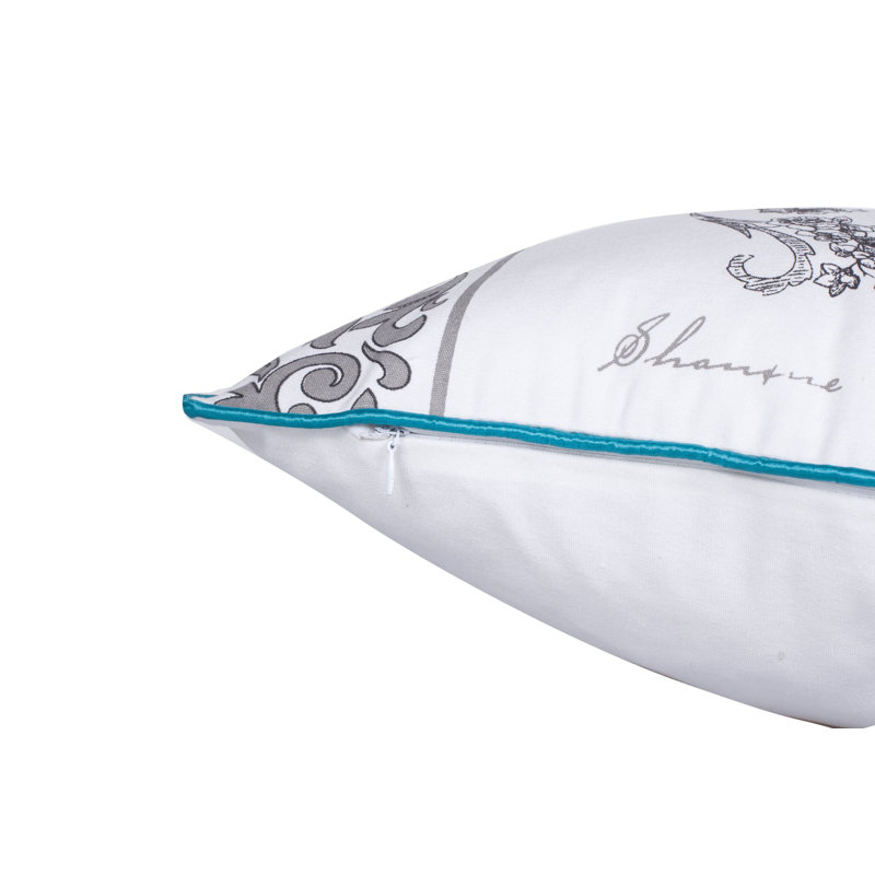Embroidered Cotton Throw Pillow