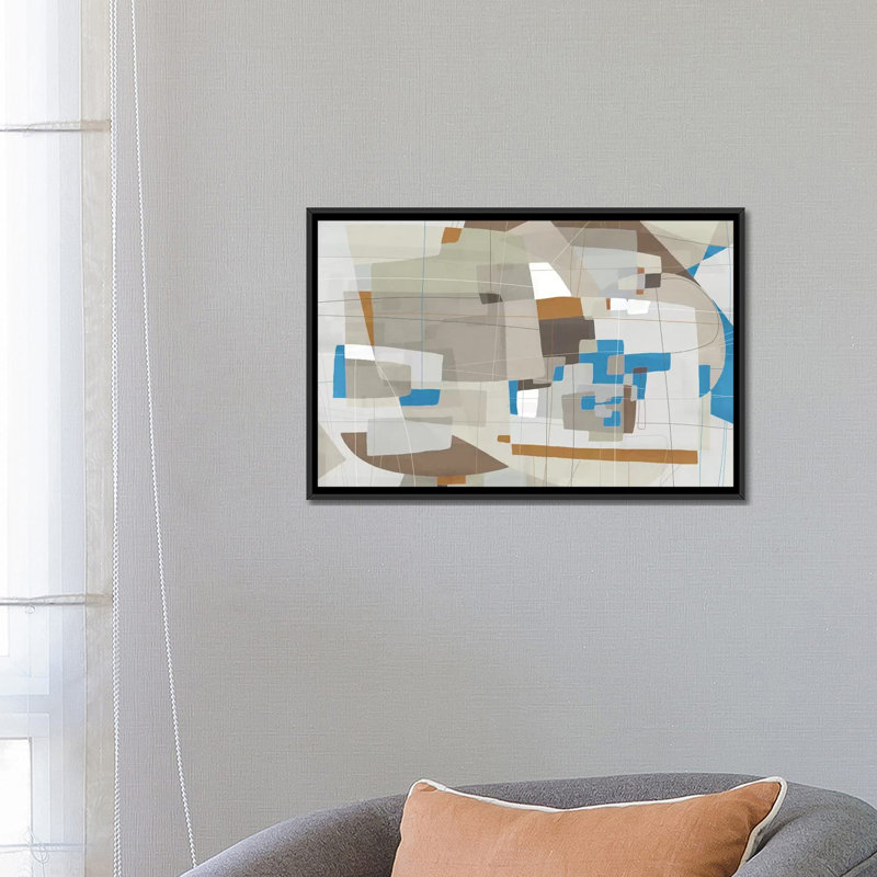 « somatique battement i », impression sur toile, H 18 po x l 26 po x P 1,5 po, Toile avec cadre noir, Pas de tapis