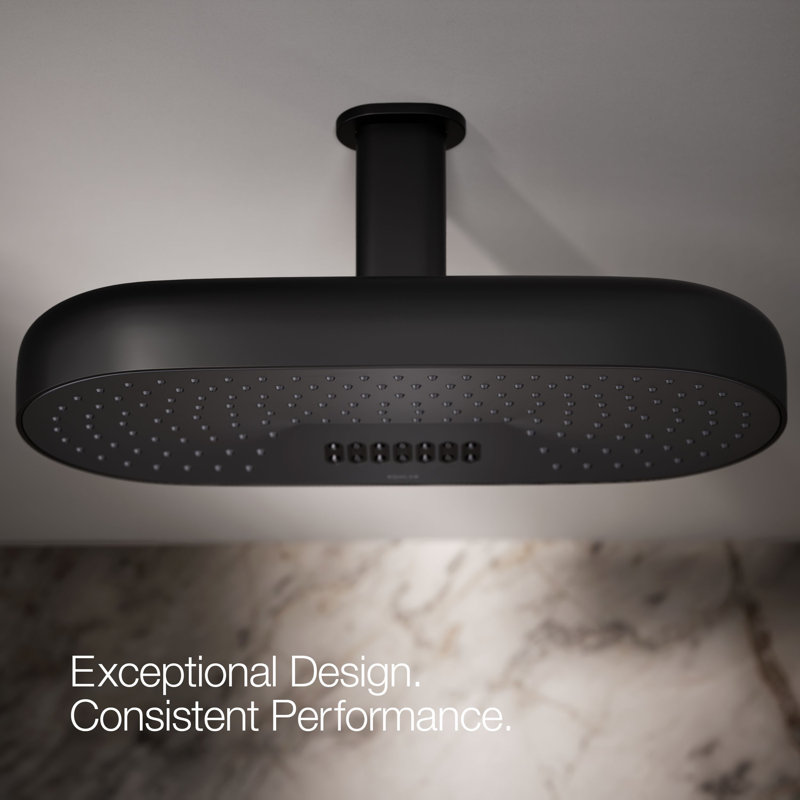 Statement™ 18" 2.5 GPM Oblong Rainhead, Matte Black