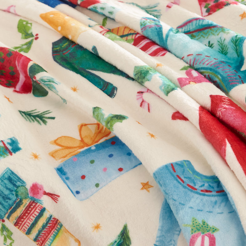 Christmas Jolly Jumpers Cosy Fleece Blanket Throw