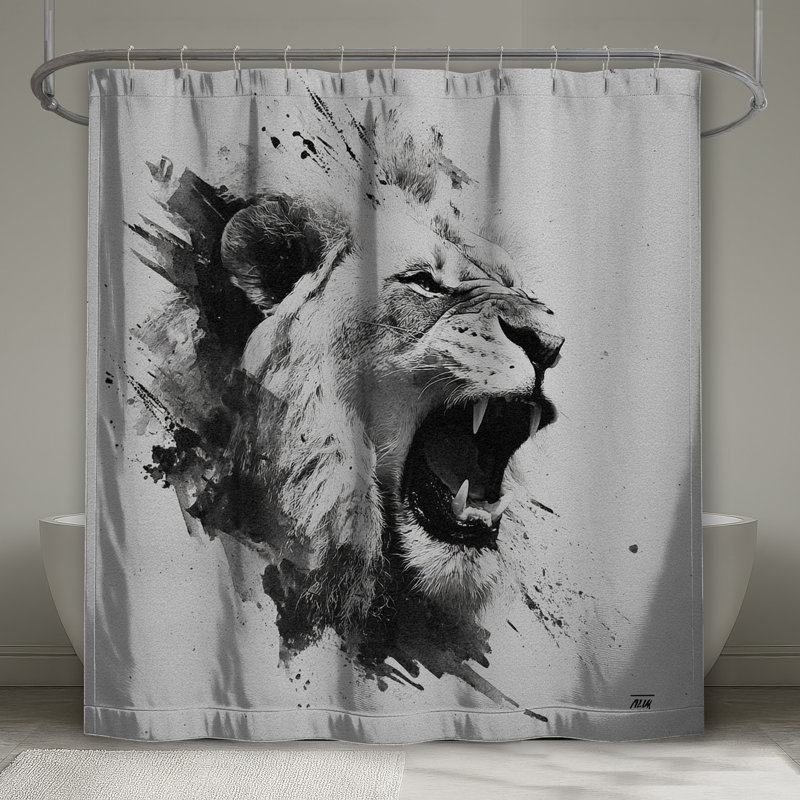 Rideaux de douche Roaring Lion Art, L 70 po x H 84 po
