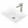 Vinca 18" L x 14" W x 5" H Rectangular White Matte Stone™ Vessel Bathroom Sink with 11" H Faucet
