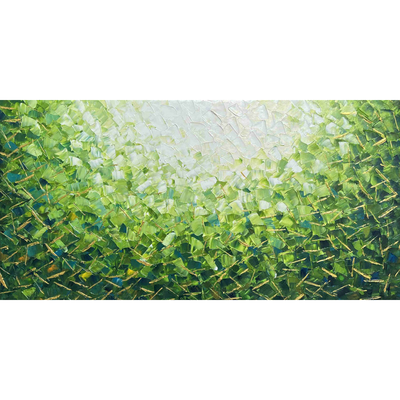 Art abstrait sur toile - Toile tendue, H 20 po x l 40 po x P 1,5 po