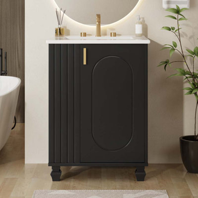 Meuble-lavabo 24 po avec lavabo en céramique