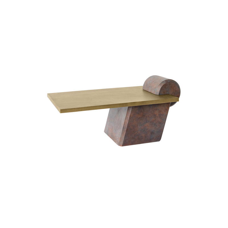 Table basse à piédestal en béton Fleek