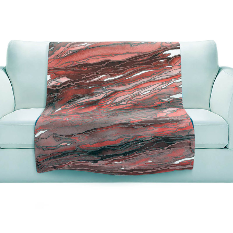 Couverture sherpa antirouille rouge agate magic, l 68 po x L 80 po
