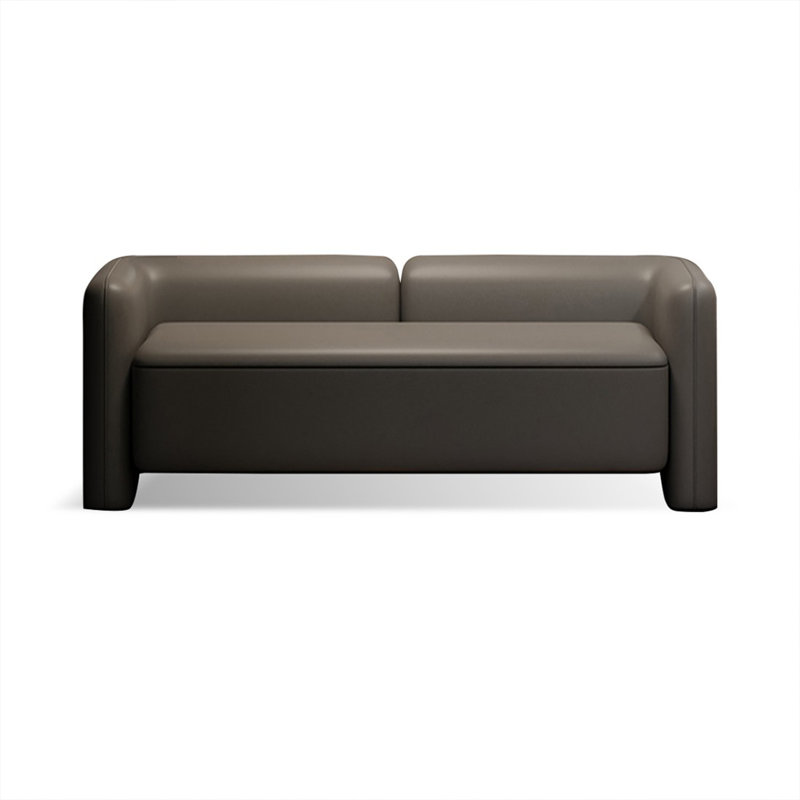 Banc rembourré gris, Gris