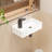Turner 18" x 10'' White Ceramic Rectangular Wall Mount/Vessel Sink, Small Bathroom Sink with Left-Handed Faucet Hole