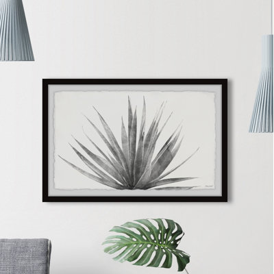 Blue Agave In Grey - Single Picture Frame Print