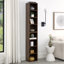 Étagère de rangement multimédia à 8 niveaux, armoire de rangement compacte CD DVD avec tablettes réglables, bibliothèque haute étroite pour le bureau à domicile, bibliothèque multifonctionnelle à deux étages-434392670