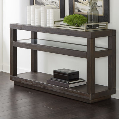 137.2cm Glass Top Console Table