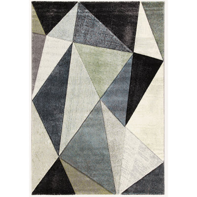 Rectangle Geometric Area Rug