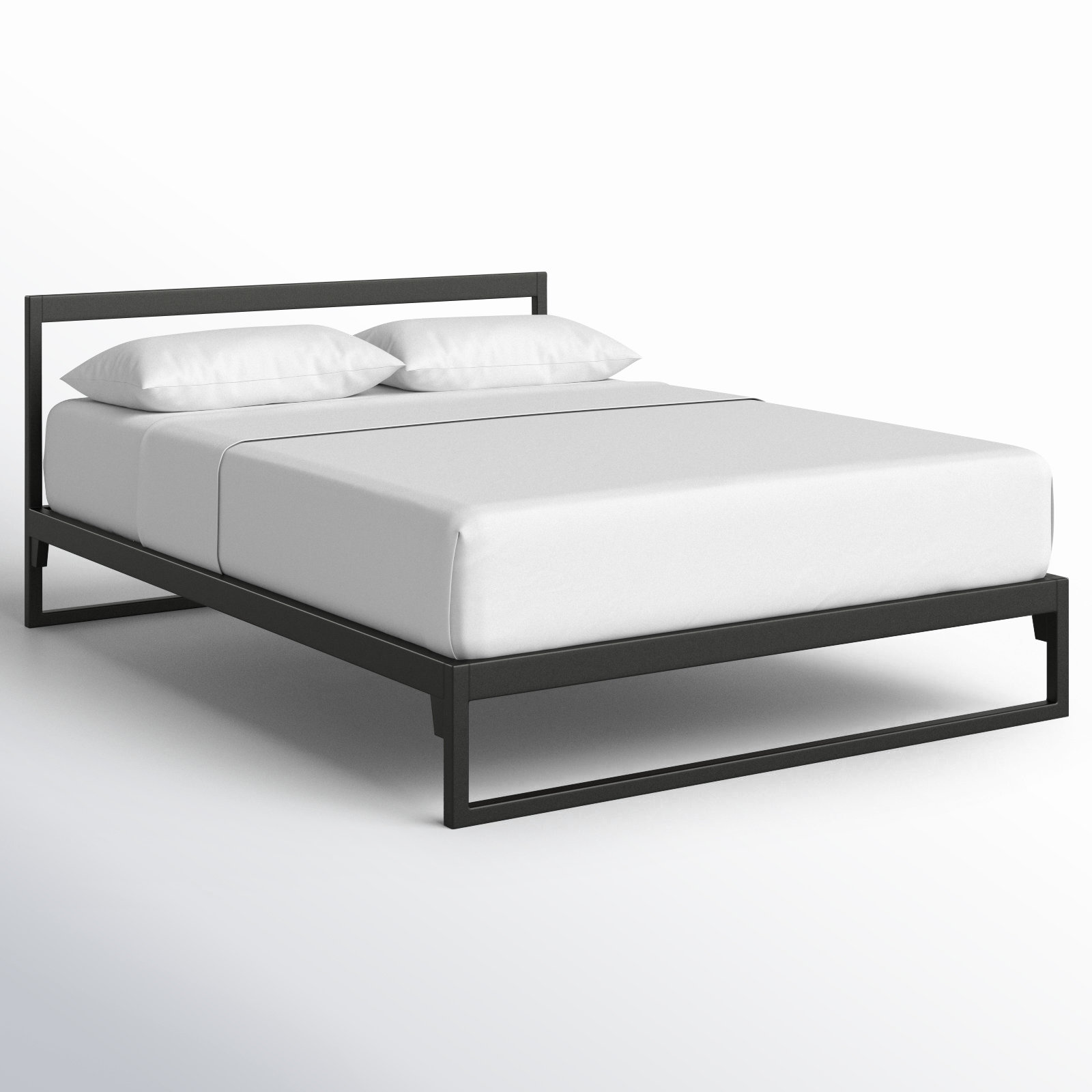 Aston Open-Frame Platform Bed, Black, Queen