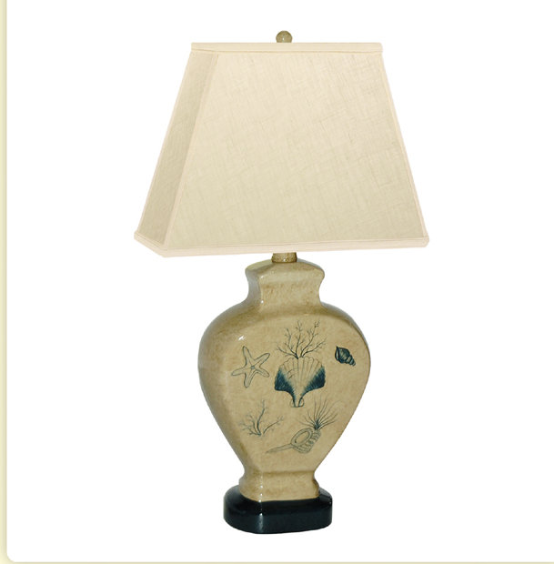 Spruce Shell Porcelain Table Lamp