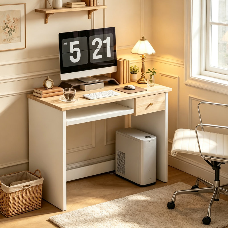 Particle Board / Chipboard Computer Desk, Oak