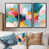 Toile avec cadre flottant noir