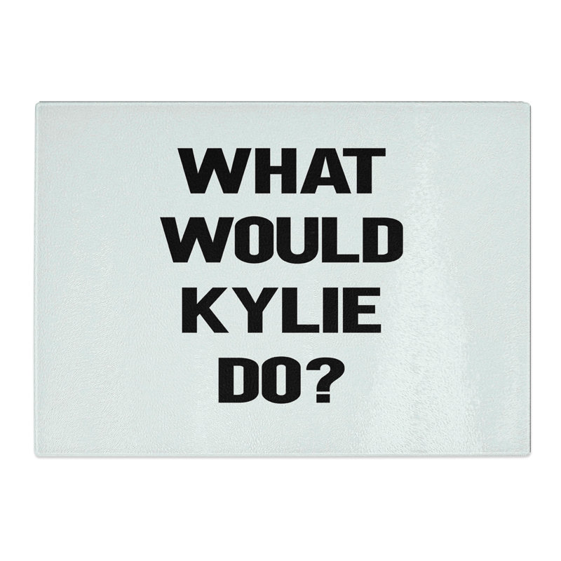 Kylie Typography Chopping Board, 0.4cm H x 28.5cm W x 39cm L