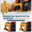 3-Point Quick Hitch for Category 1 Tractors – 3000 LBS Capacity with Upgraded Adapter & 2" Receiver – 5-Level Adjustable Heavy-Duty Hitch Attachment for Farm Implements & Trailers, Yellow
